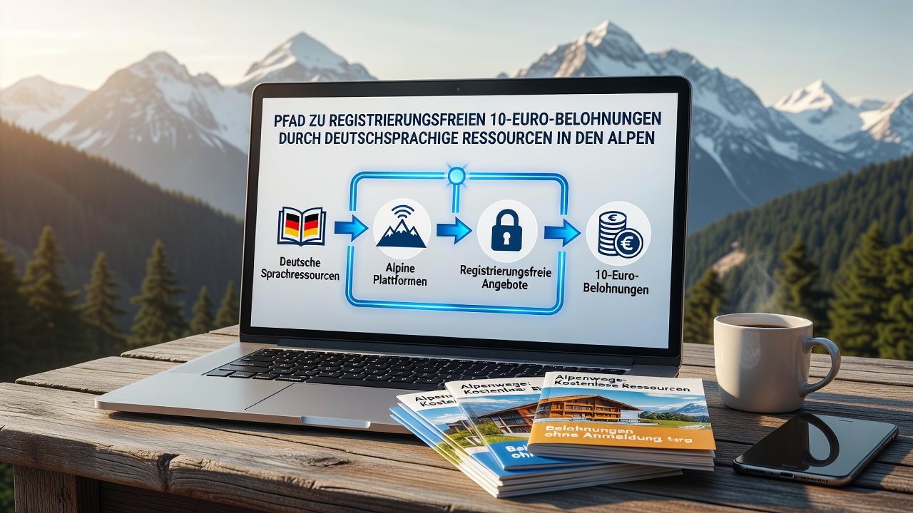 Detailed view of German-language resource interfaces and reward pathways in Alpine regions