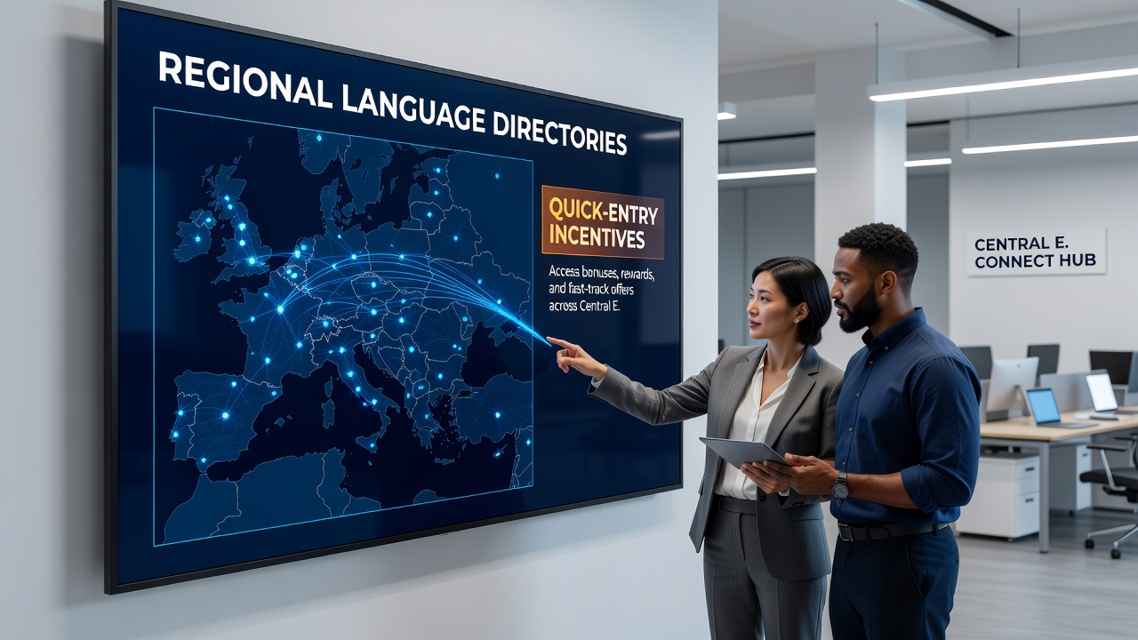 Central European gaming network maps highlighting regional directory connections to incentives